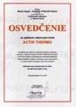Osvedčenie pre aplikáciu termoizolačných náterových hmôt